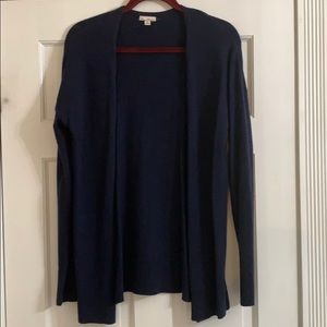 Navy Open Front Cardigan